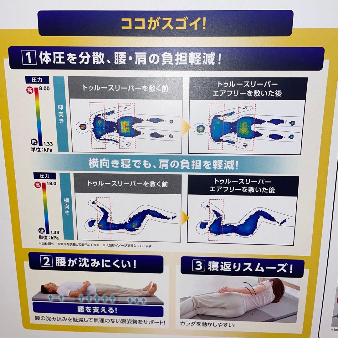 トゥルースリーパー　エアフリーマットレス　シングル　かため　高反発　5cm