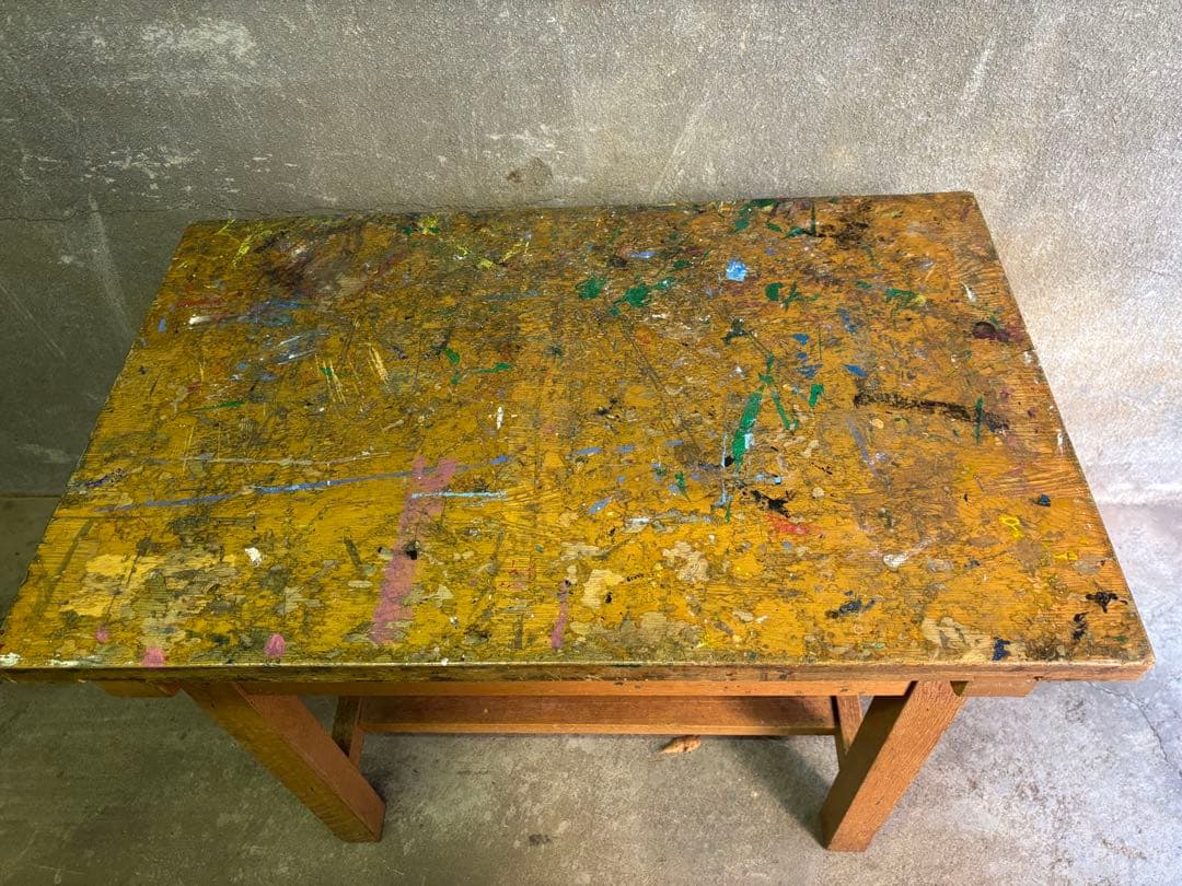 図工机　図工室　机　テーブル　作業机　レトロ