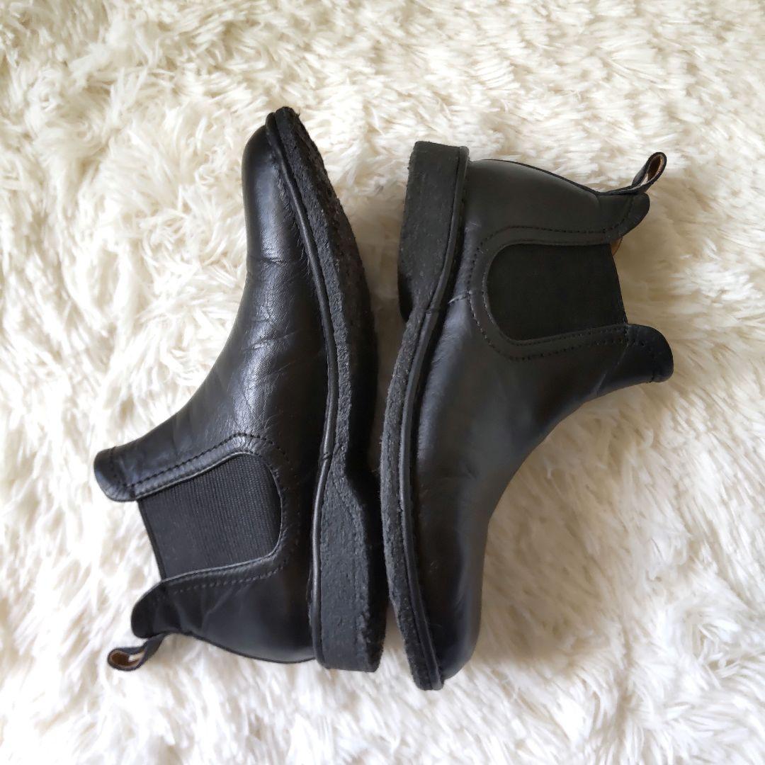 Saya サヤ　プラット製法ブーツ　本革　黒　ブラック　23.5