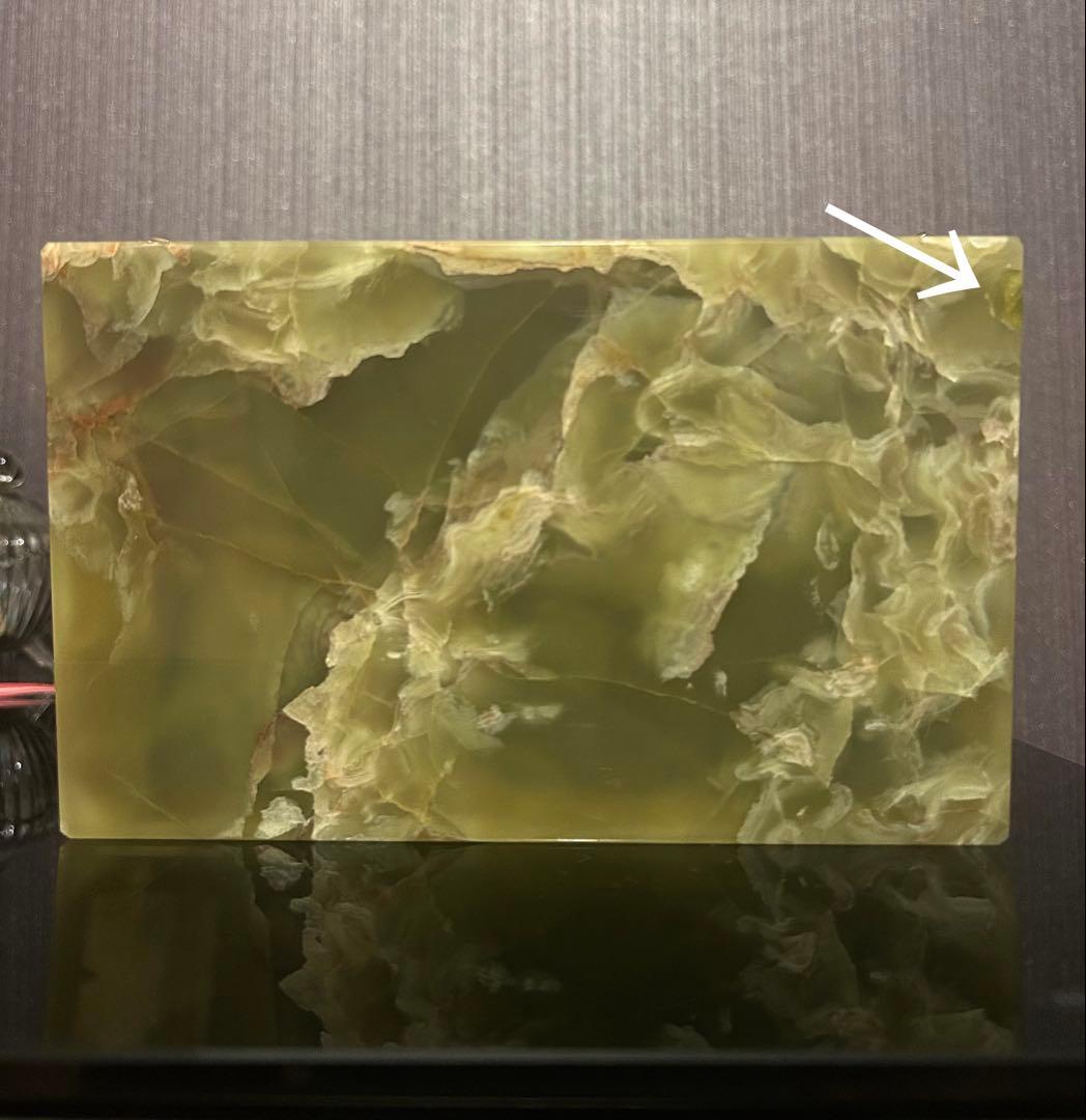 大理石 アンティーク　オニキス　グリーン　ジュエリーボックス　小物入れ