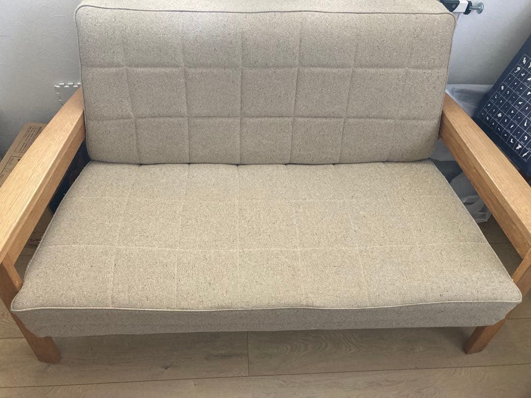 (引き取り限定)ファブリック　2.5人掛けソファ