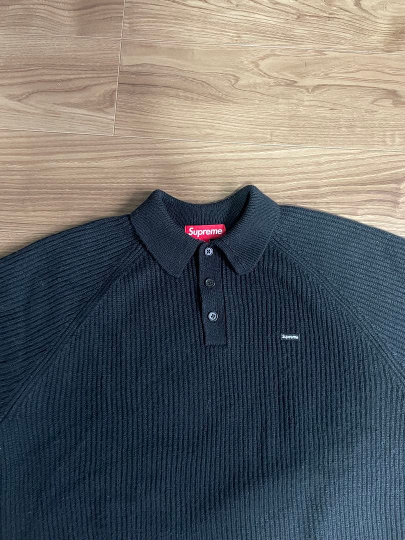 Supreme Small Box Polo Sweater ブラック