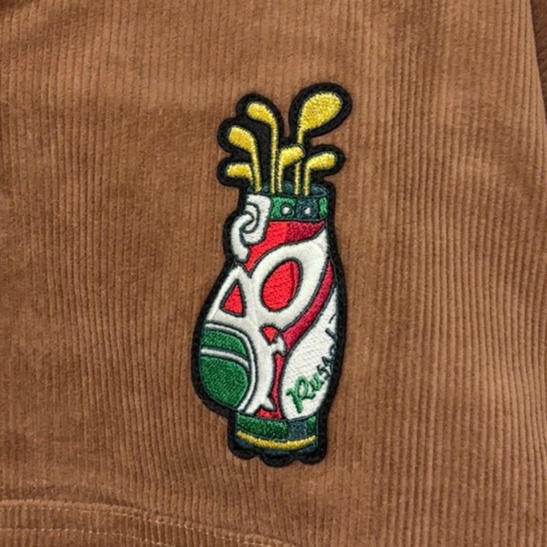 ラッセルノ ゴルフ キャディーバッグ コーデュロイ アノラック ブラウン M 4