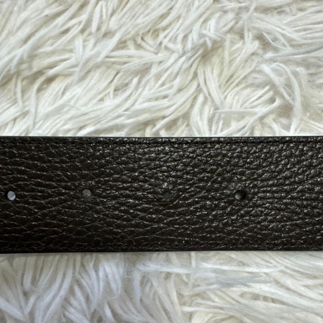 猫*派様 GUCCI レザー GGロゴ ベルト黒茶リバーシブル　付属品付