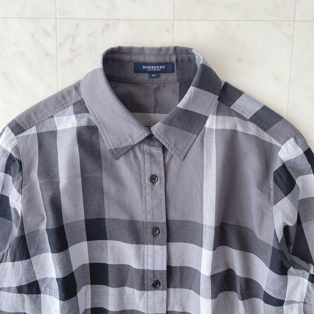 ✨美品✨バーバリーロンドン✨メガチェック　長袖シャツ　サイズ44 レディース