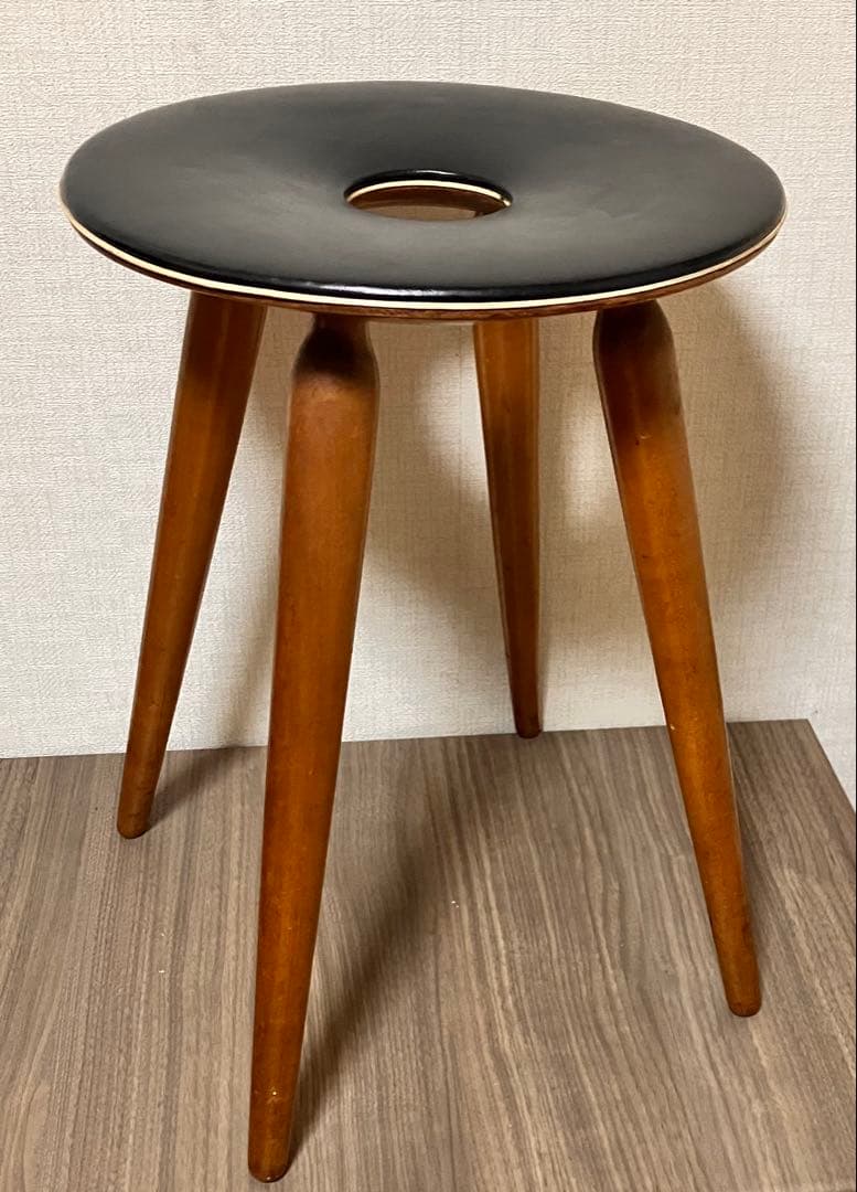 天童木工 オールド リングスツール 黒　希少 ヴィンテージ アンティーク