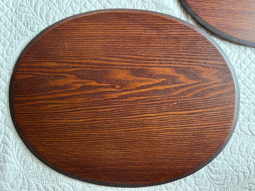 木製楕円形ランチョンマット 3枚セット