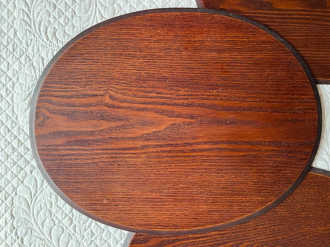 木製楕円形ランチョンマット 3枚セット