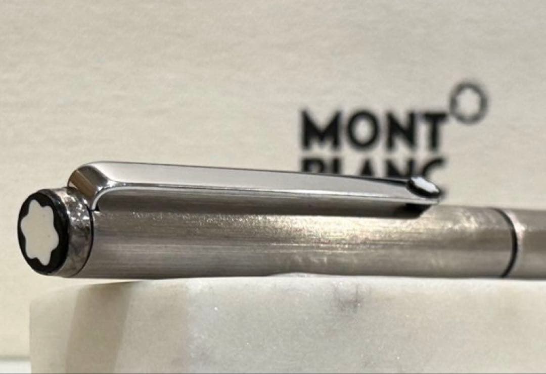 【極美品】モンブラン 2色ボールペン シルバー（リフィルセット）