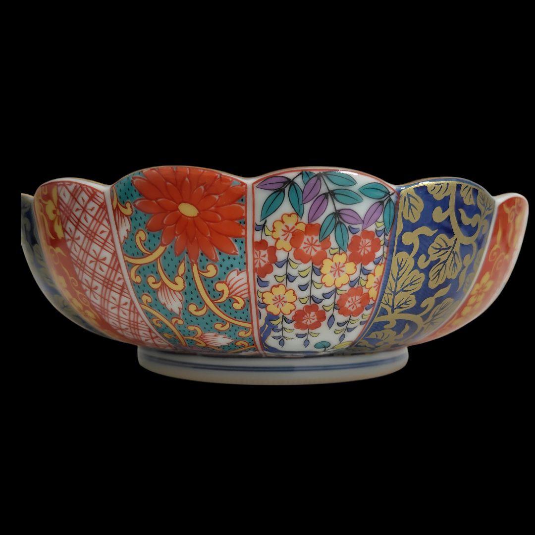 未使用 有田焼 清秀作 元禄古伊万里 金彩 大鉢 大皿 木箱付