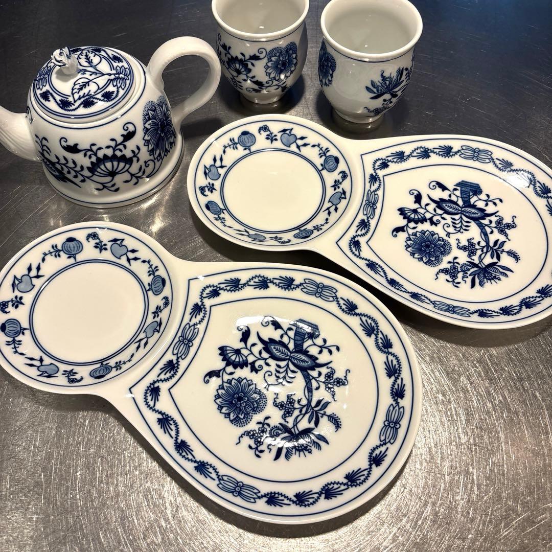 ブルーオニオン　プレート　大皿　ブレックファースト　チェコ