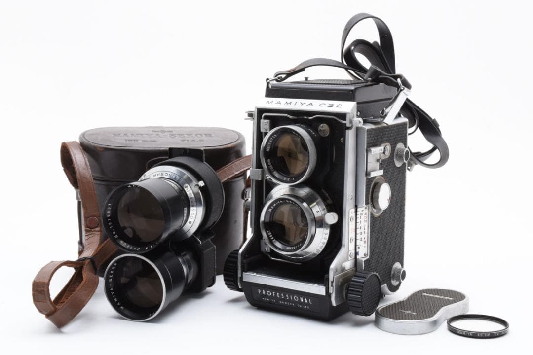 ★極美品★マミヤ C22 105mm f3.5・180mmf1.5 #1057