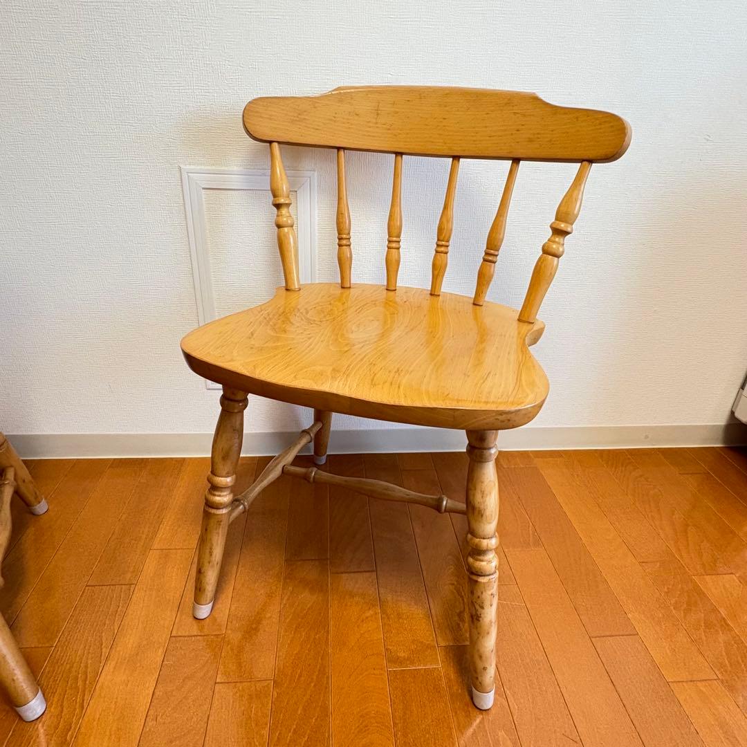 飛騨家具 WINDS 太平 ダイニングチェア ② 2脚 レトロ モダン ウインザ