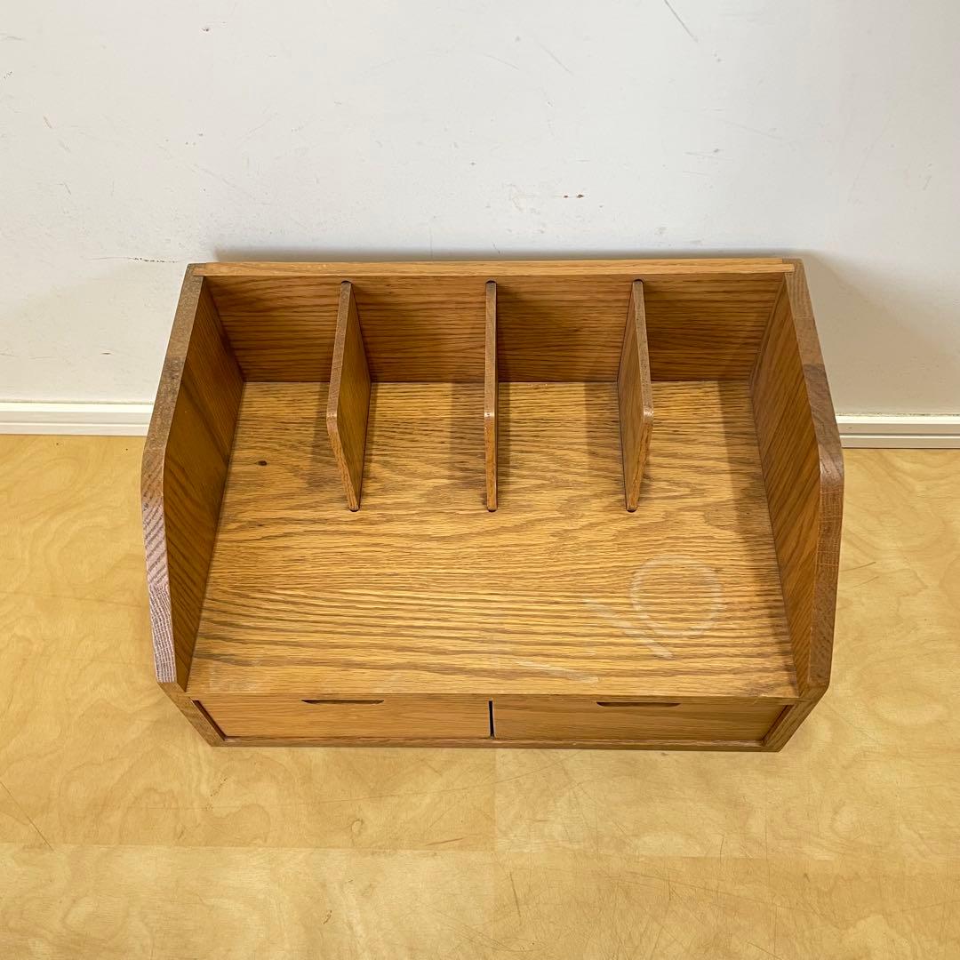 本立て 本棚 卓上ブックスタンド デスク収納 引き出し 木製ラック 北欧スタイル