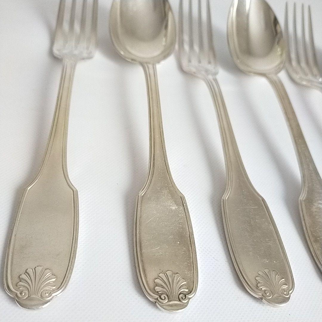 ALFENIDO クリストフル テーブルスプーン フォーク 6本 アンティーク
