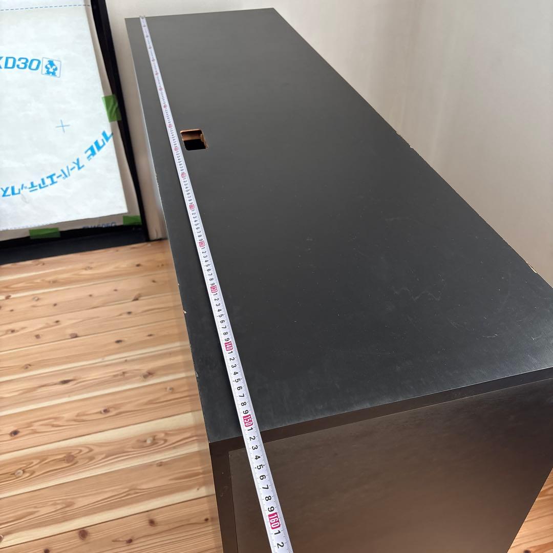 DJ機材用 黒の木製テーブル　ターンテーブル台　レジカウンター　中古