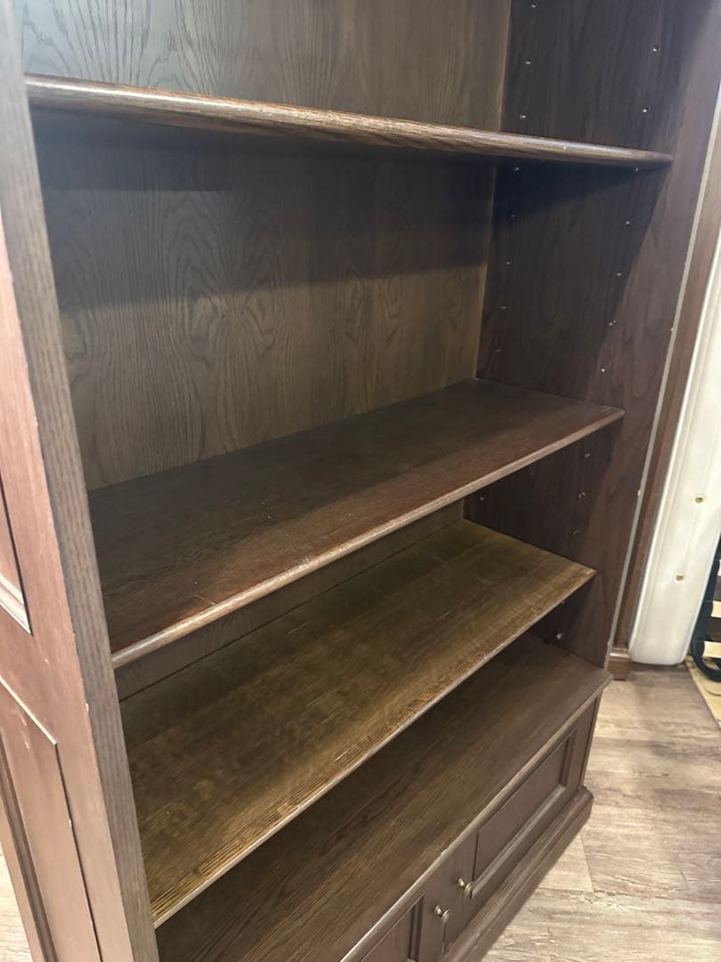 【東京都23区配送無料】アンティーク　大型　本棚　ブックケース　飾り棚　シェルフ