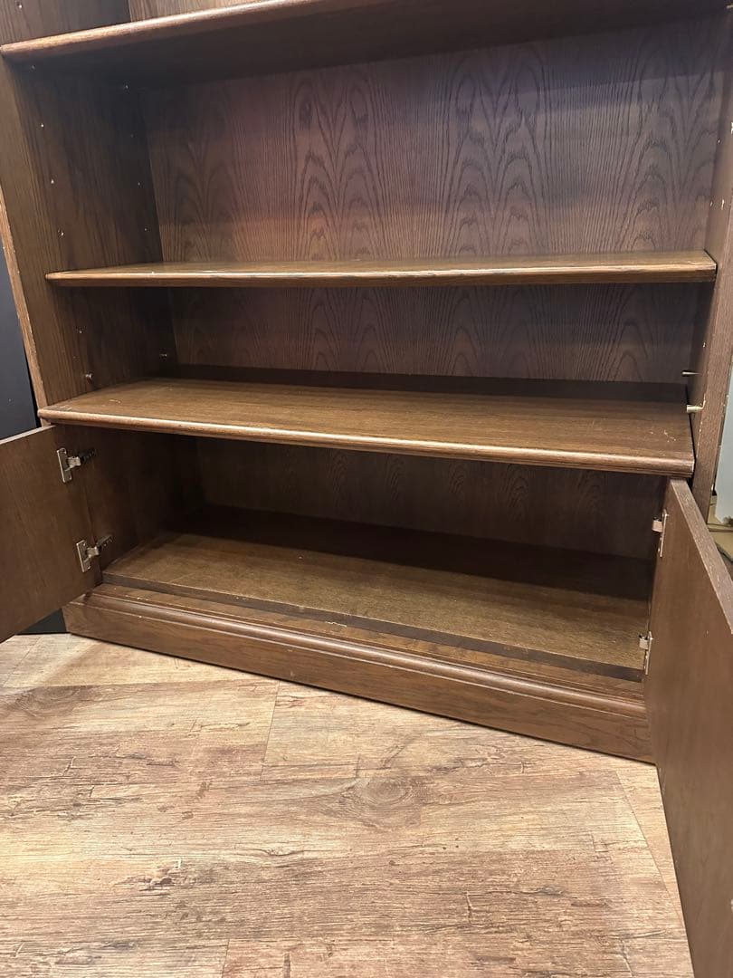 【東京都23区配送無料】アンティーク　大型　本棚　ブックケース　飾り棚　シェルフ