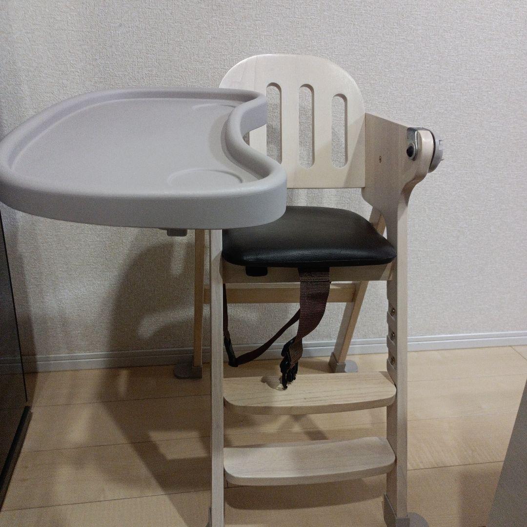 KATOJI　 Easy-sit 木製ベビーハイチェア ホワイトウォッシュ