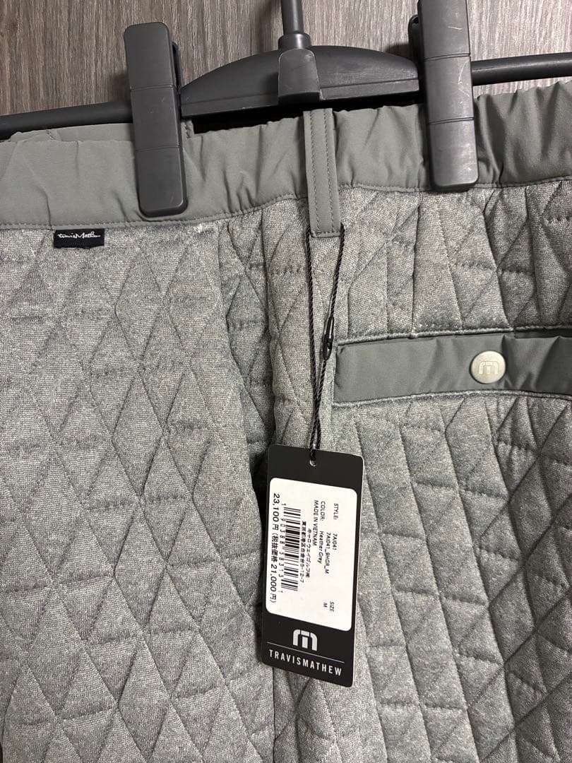 ※α※TRAVISMATHEW グレー キルティング メンズパンツ