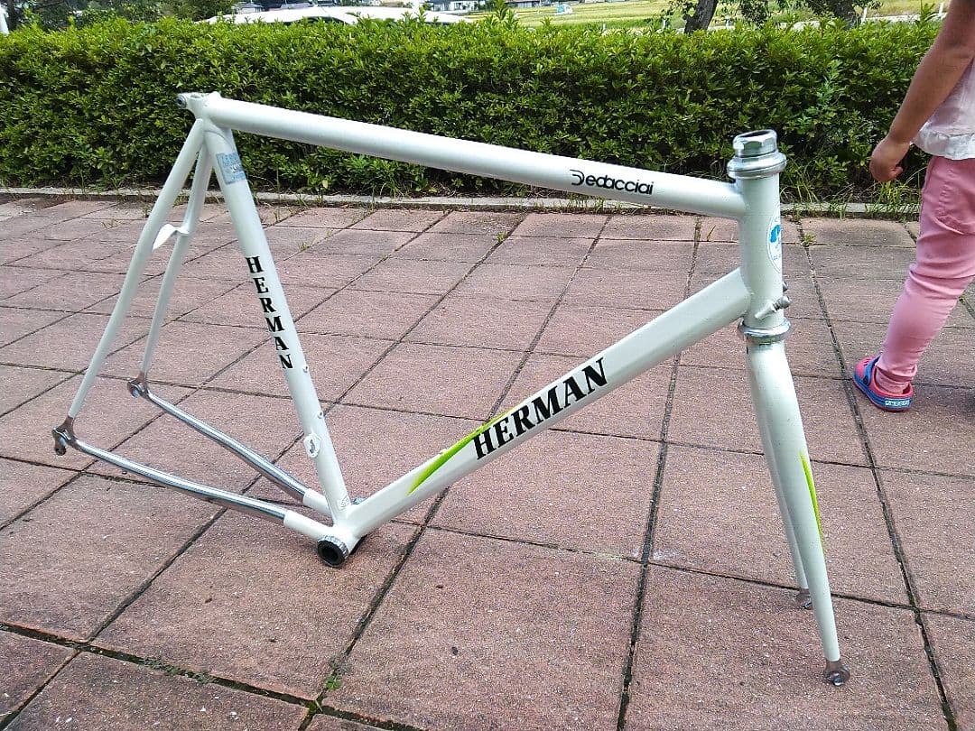 クロモリフレーム　C-C550　パールホワイト