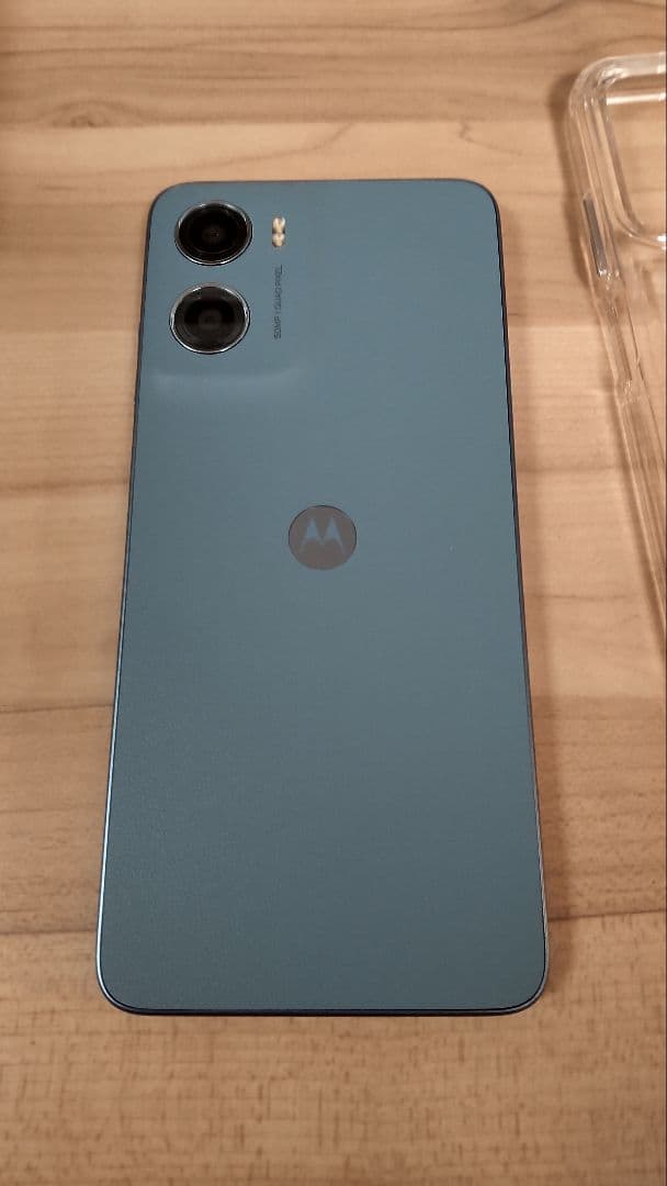 motorola moto g 05 本体 クリアケース付き　ミスティブルー