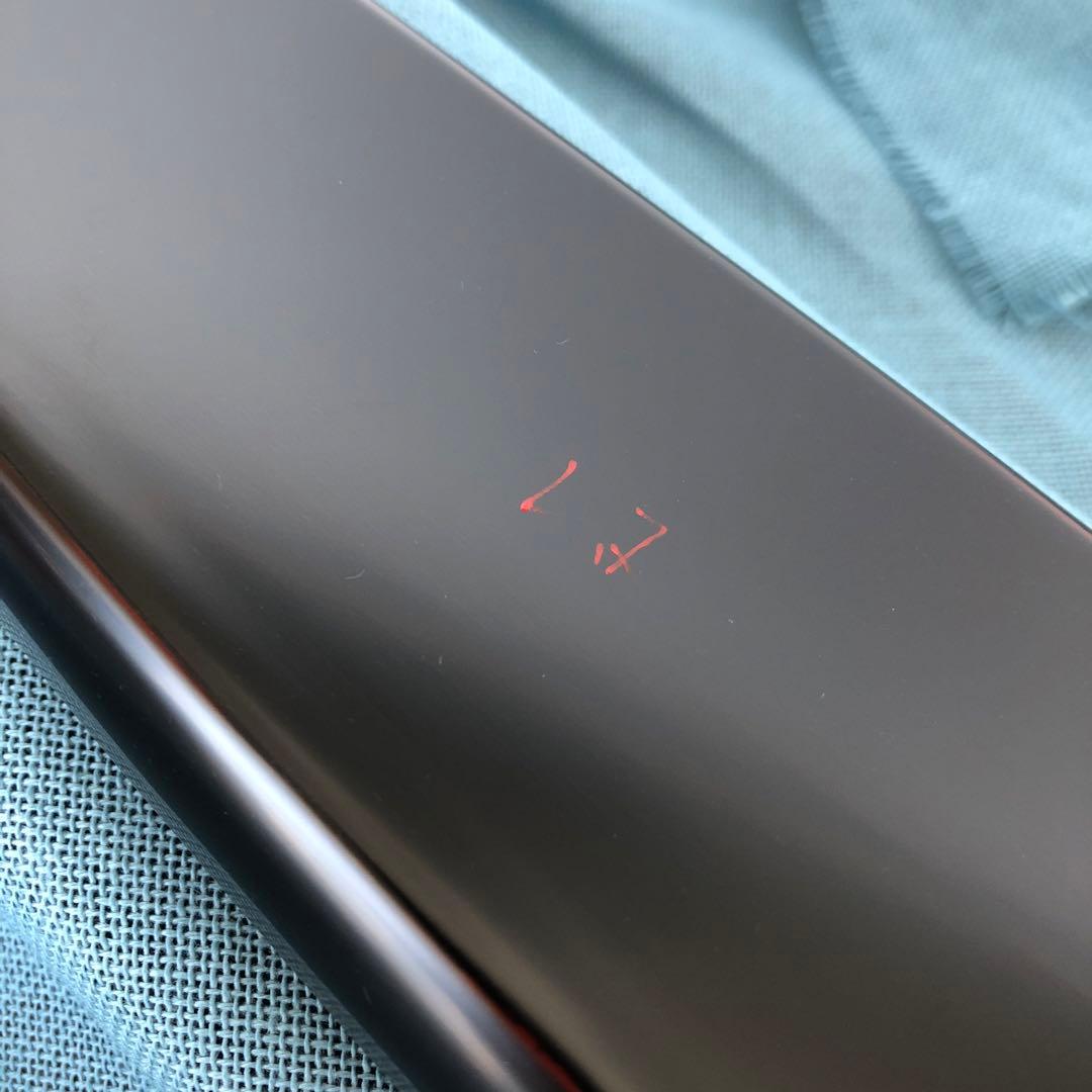 箱瀬淳一　長方ペン皿　40cm漆器　水野式　自動三輪車　蒔絵　飾り皿　輪島塗長皿