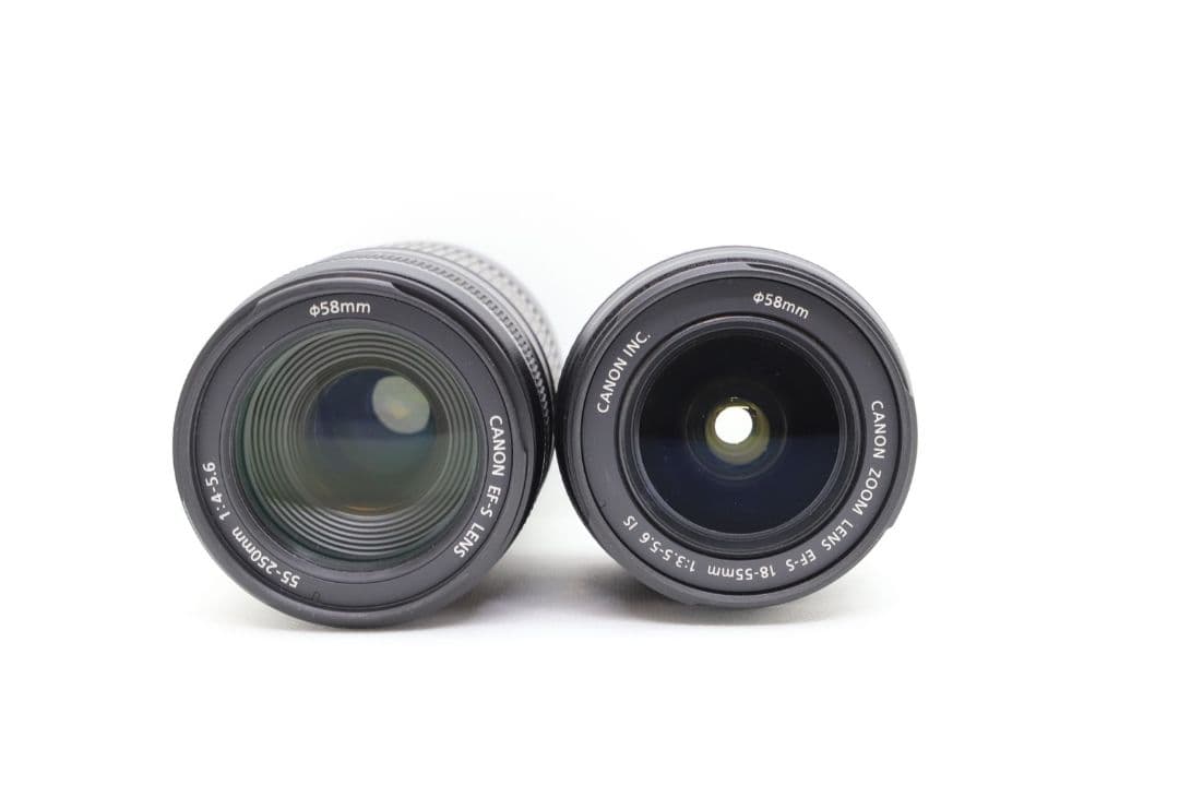 2月21日限定【2本】Canon EF-S18-55mm & 55-250mm