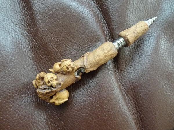 中山英俊 ボルトアクション・ボールペン ジオラマ5スカル 根付