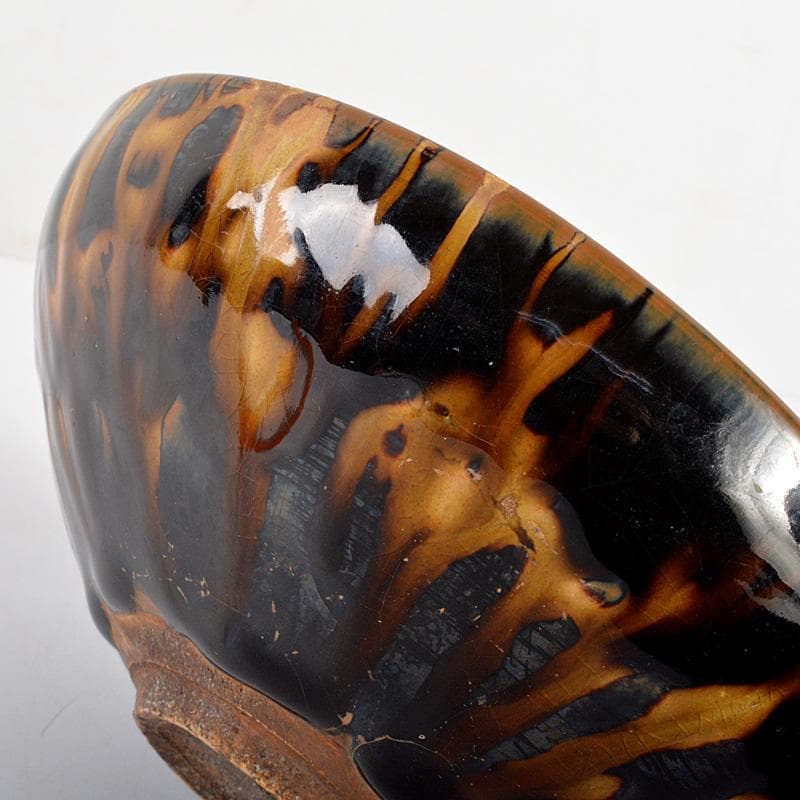 中国　南宋　吉州窯　玳玻天目茶碗　C R5585