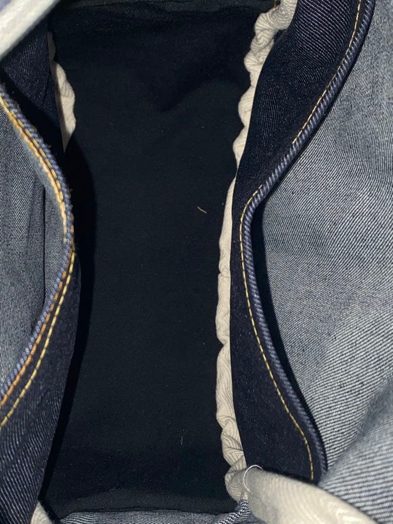 ダックスのプリントイラスト ショルダーバッグ ネイビー