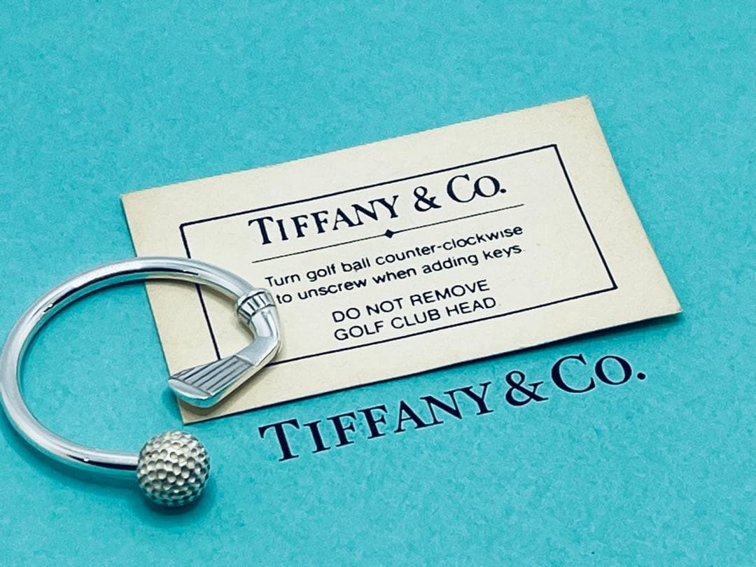 h694 美品　ティファニー　ゴルフ　キーリング　キーホルダー　チャーム　925