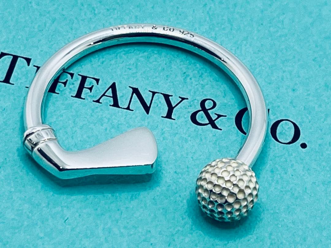 h694 美品　ティファニー　ゴルフ　キーリング　キーホルダー　チャーム　925