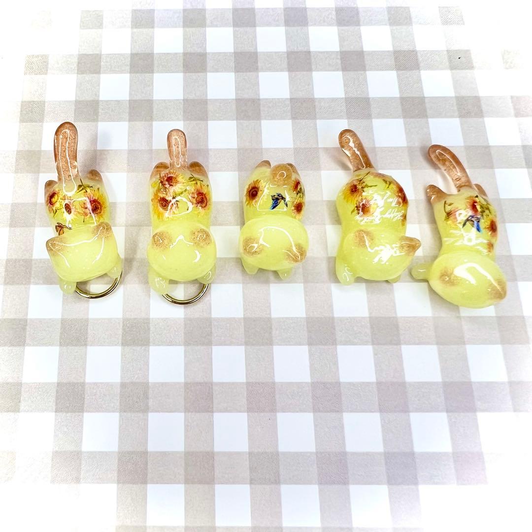 リクエスト専用　紫の花束　猫　5個セット