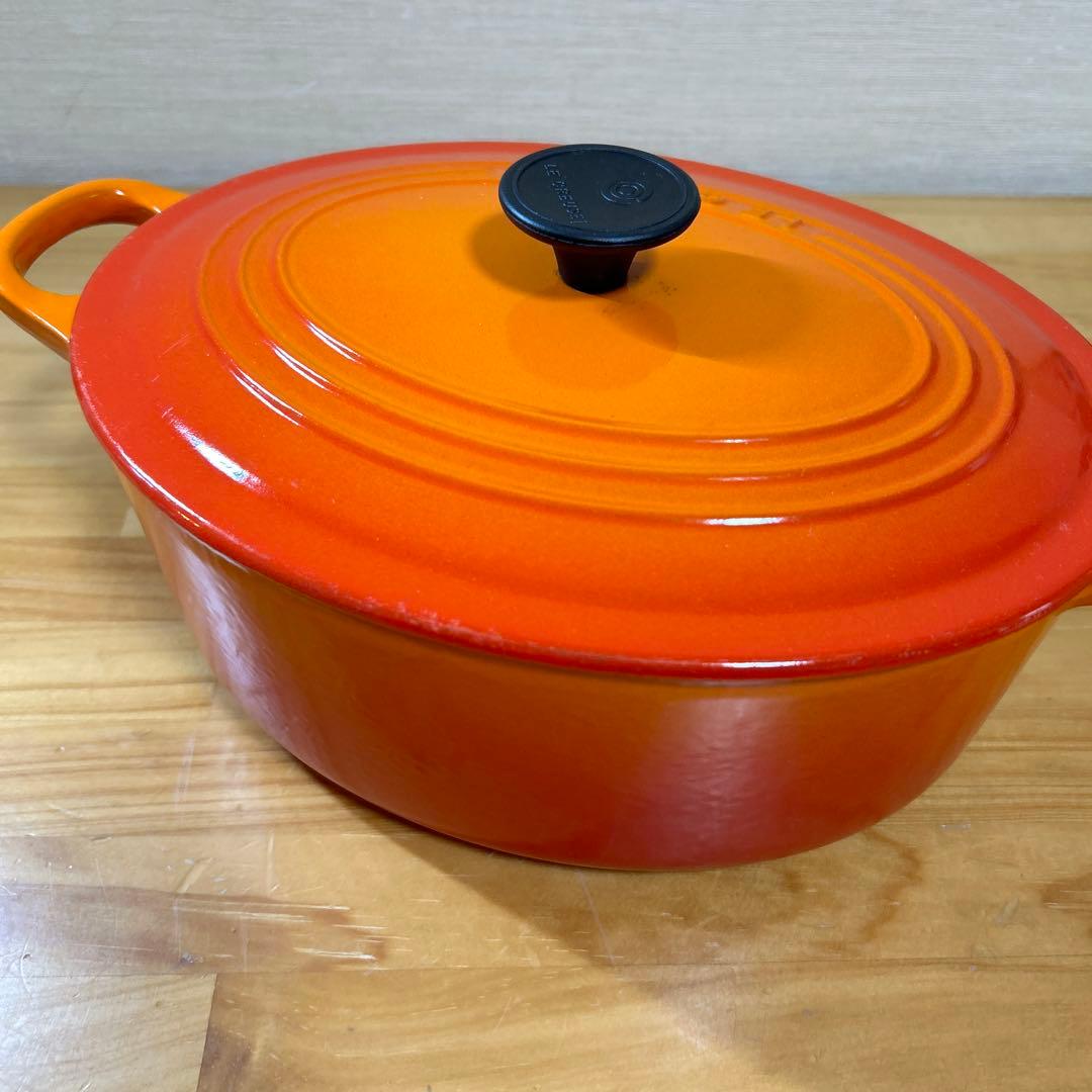 ルクルーゼ　ココット・オーバル　25cm オレンジ　両手鍋　鍋