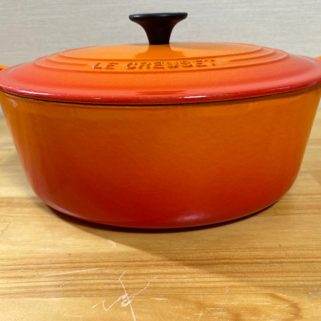 ルクルーゼ　ココット・オーバル　25cm オレンジ　両手鍋　鍋