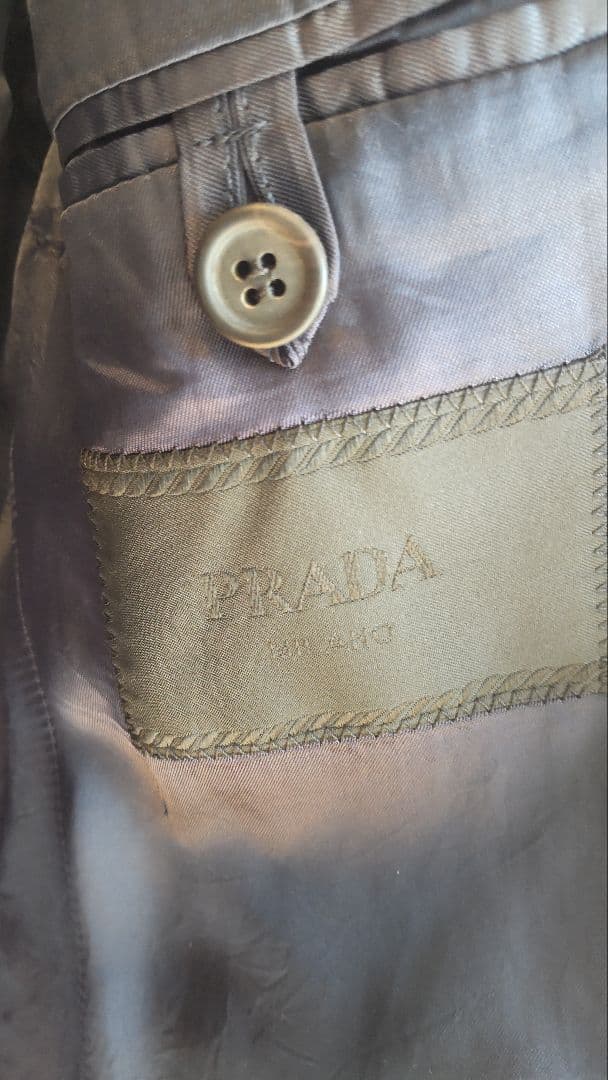 プラダスーツセットアップ　46 紺色　モヘヤ混生地