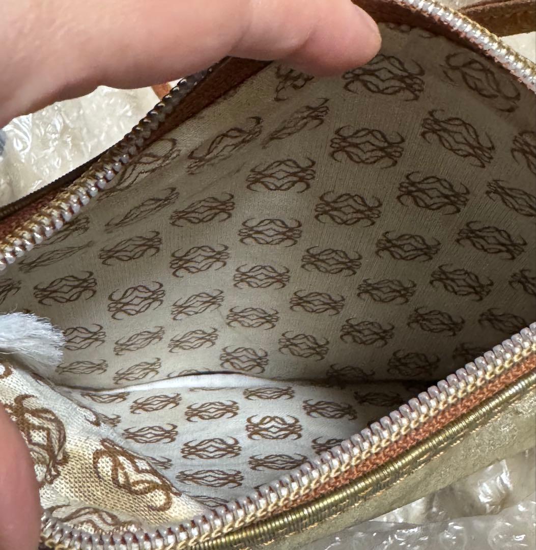 LOEWE アナグラム柄 ナイロンキャンバス ミニショルダーバッグ ポシェット