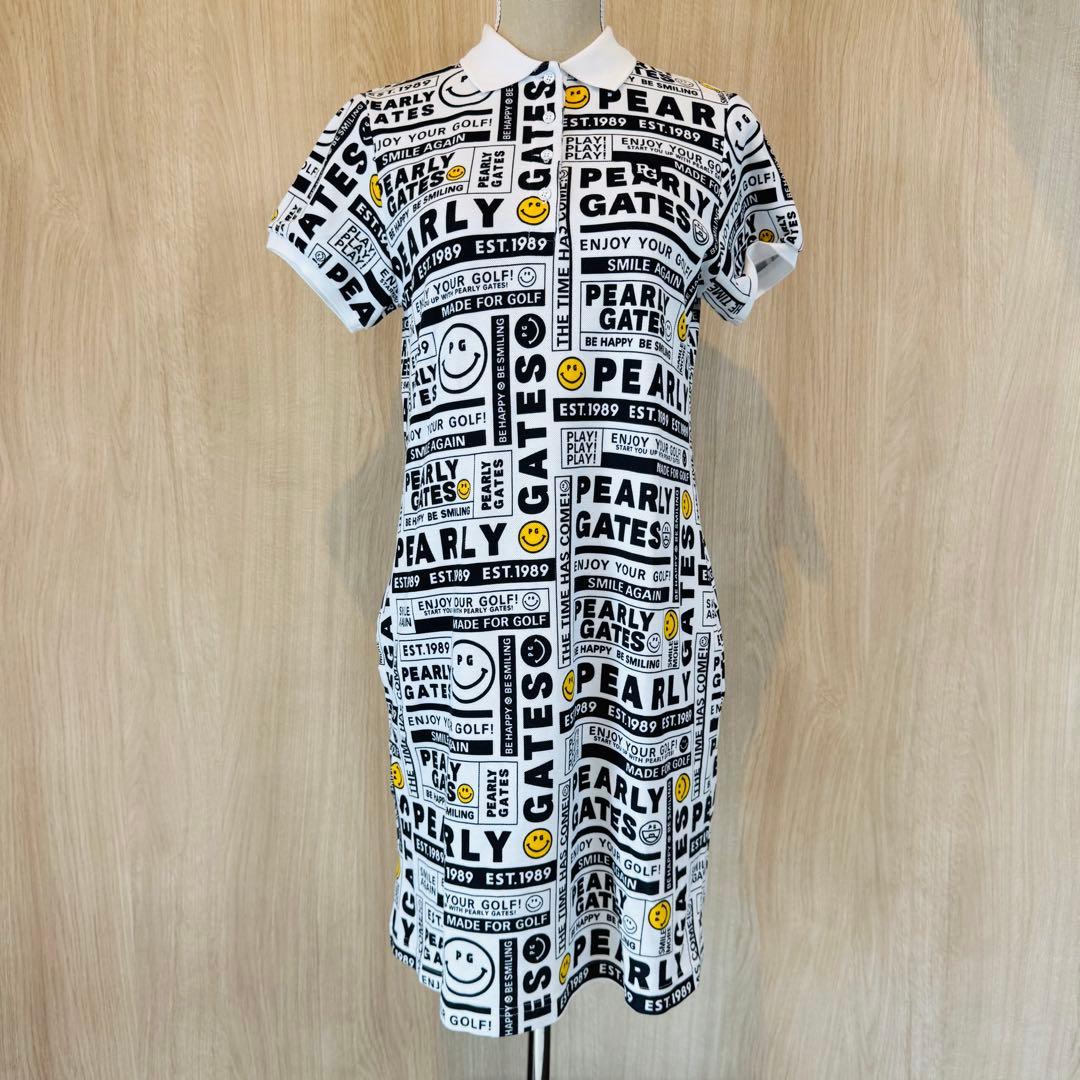PEARLY GATES　パリーゲイツ　ポロシャツワンピース　総柄　1サイズ