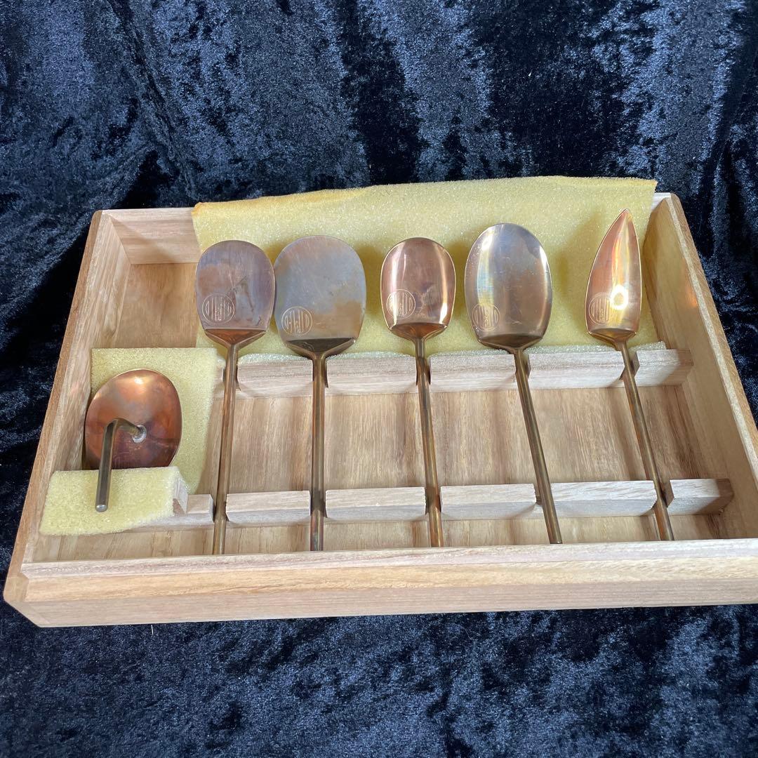 茶道具　灰匙　六方式