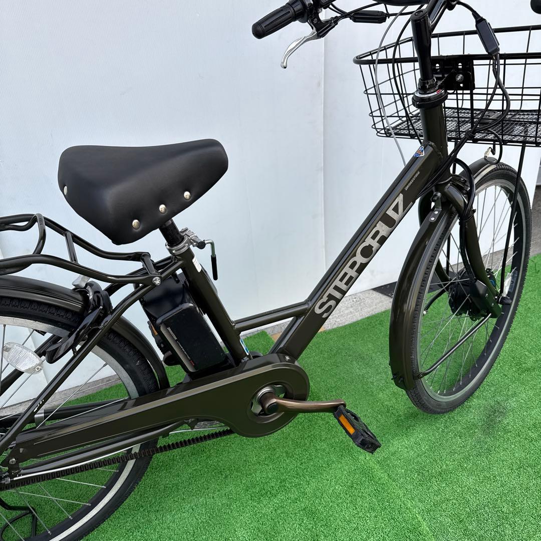 ブリヂストンSTEPCRUZアルベルト新型電動アシスト自転車26インチ グリーン