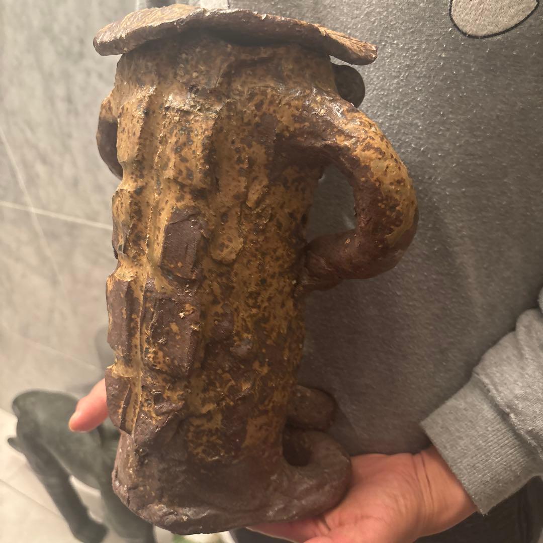 常滑焼作家さんによる表情が何とも素敵な一服してリラックスするカッパ