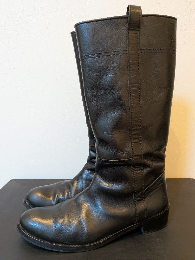 Y‘s yohjiyamamoto ブラックレザー ロングブーツ