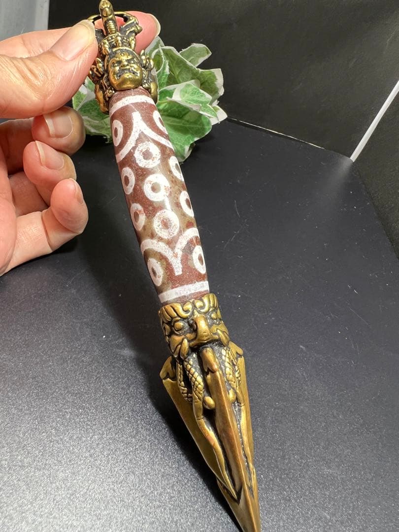 21眼天珠密教法器 プルパ　開運魔除け 魔障除き　結界を張る［金剛杭］❣️