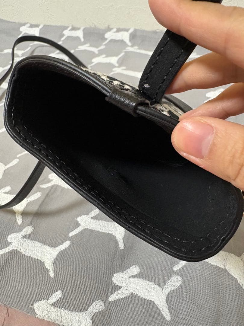 ミナペルホネン生地と牛革で作ったバッグ