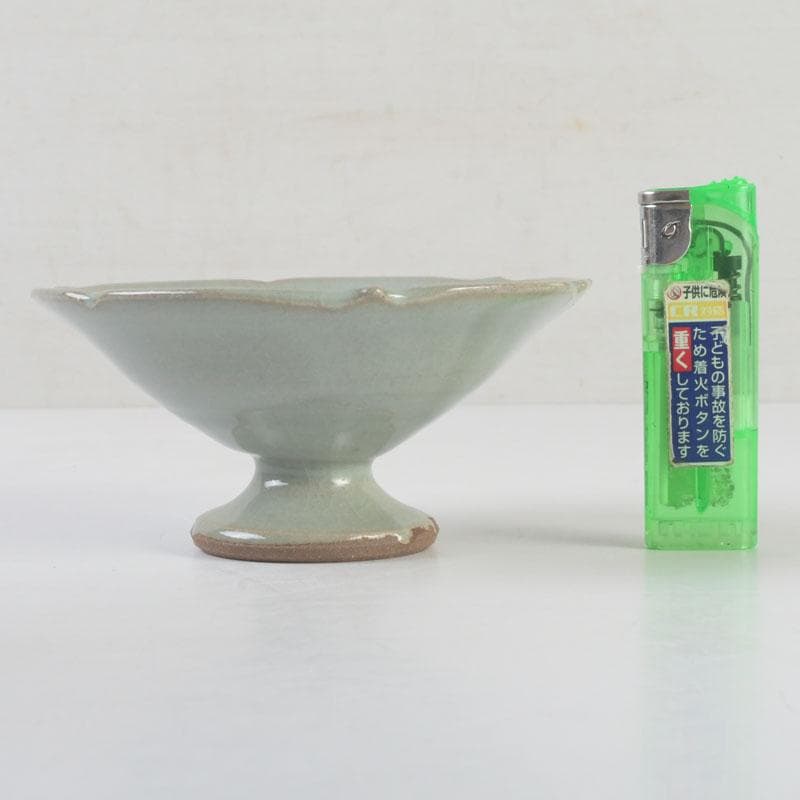 和食器　忍冬庵　佐藤和子作　朝鮮唐津　青磁　手鉢　五客　共箱　V　9845A