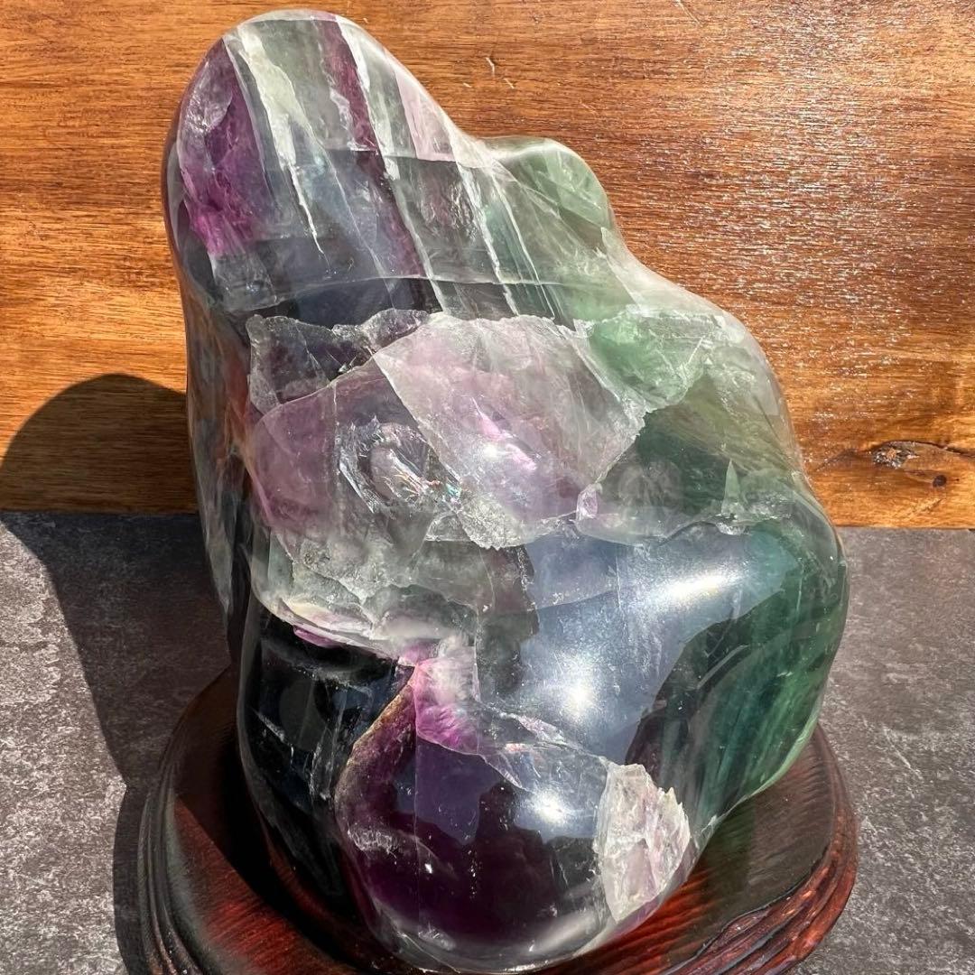 ✳️超綺麗✨極上の逸品✨神秘的な芸術品‼️✨マルチカラー フローライト 原石 天然石