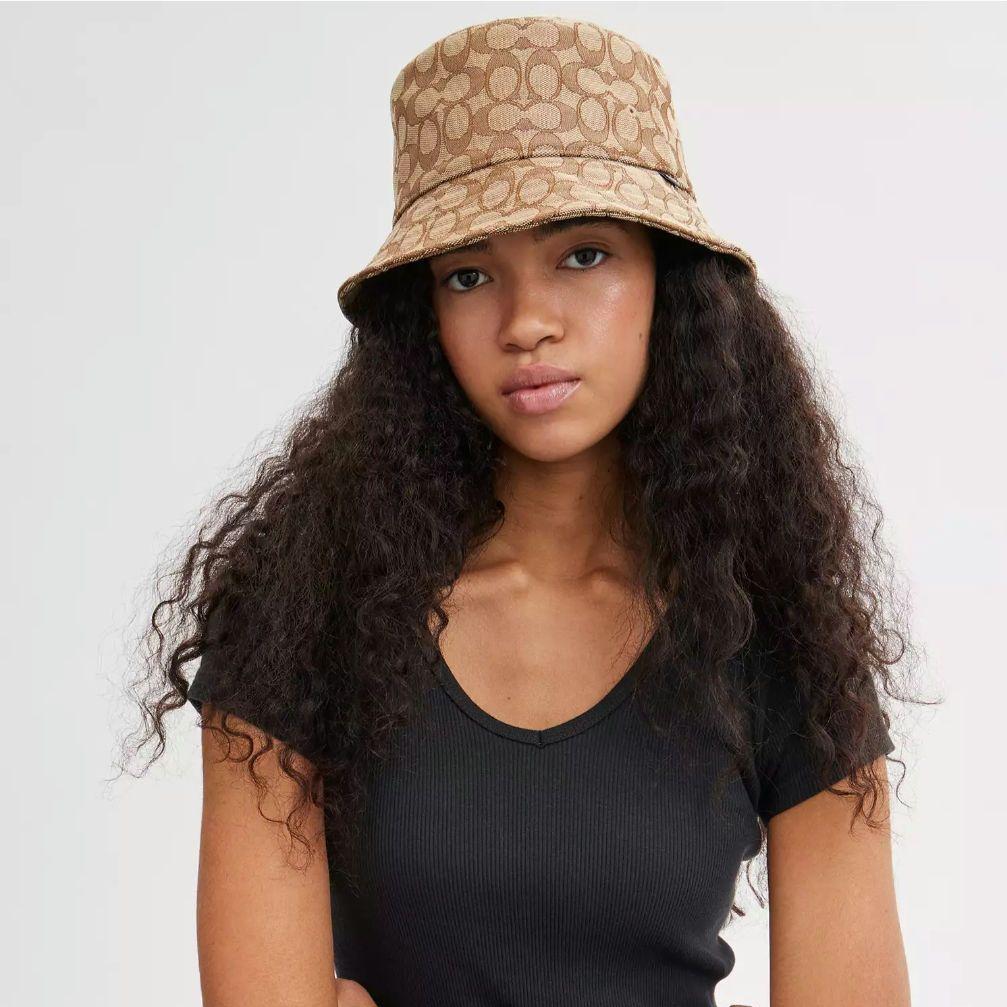 ゆみみん様☆新品未使用タグ付き☆COACH バケットハット ブラウン キャンバス