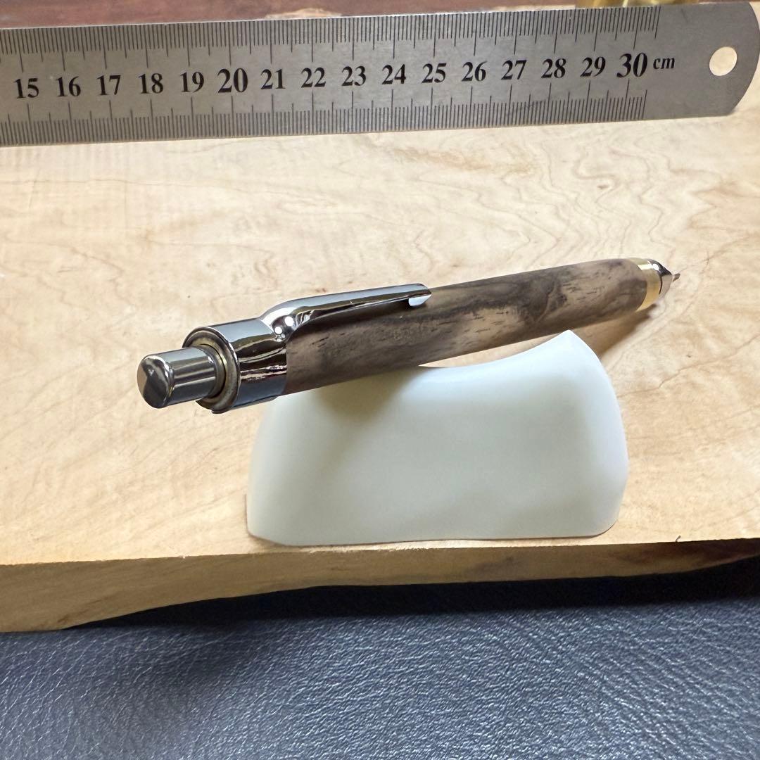 161黒柿　木製シャーペン　最強低重心　真鍮　無塗装