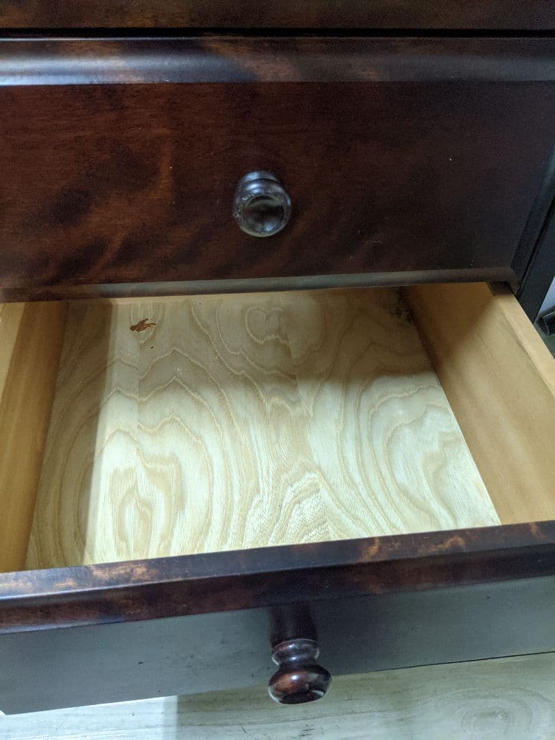 民芸調 スリム チェスト 縦長箪笥 整理タンス 収納 和家具 和モダン ６段